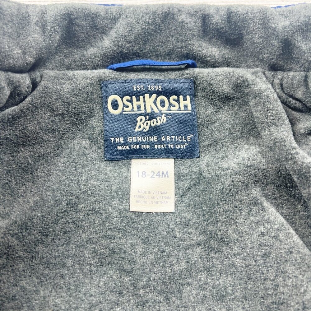 OshKosh B’gosh Toddler Vest Puffer Fleece Lined Zip Up Outerwear 18-24 Months - Picture 3 of 4